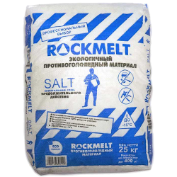 Противогололедный реагент Rockmelt Salt, -15C, 25кг