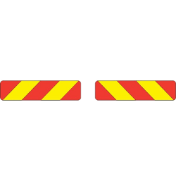 Задний оп. знак для тягача и грузовика R 566 x 132 мм, стикер (2 шт., левый+правый)