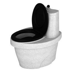 Туалет торфяной 820x615x790мм, белый мрамор